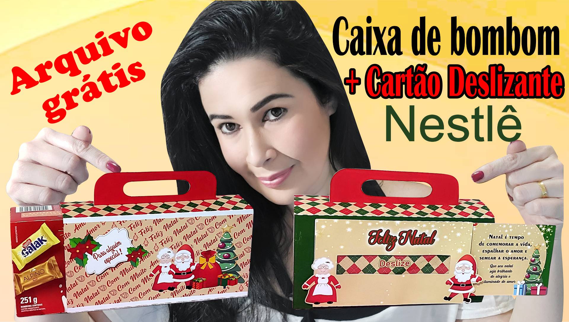 Natal | Caixa de bombom com cartão deslizante | molde grátis – Atelier Bela  Artes