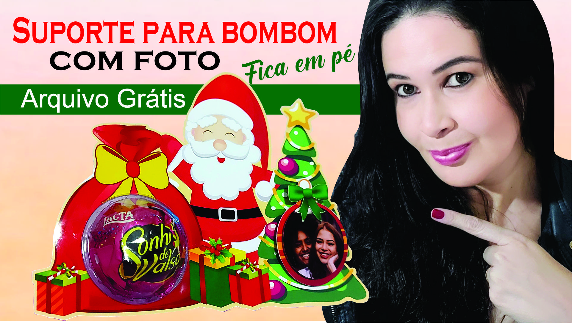Natal | Porta bombom com foto | molde grátis – Atelier Bela Artes