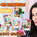 Cards de balinha arraiá para festa junina | moldes grátis