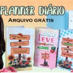 3 modelos de planner diário com capa dura – cartonagem | molde grátis