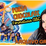 Porta chocolate formato de potinho – Formatura ABC | molde grátis