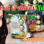 Kit 3 caixinhas para 3 docinhos – Natal | molde grátis