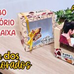 Cubo giratorio com fotos e caixa para dia dos namorados | molde grátis