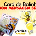 Trio mágico de cards de balinhas – setembro amarelo | molde grátis